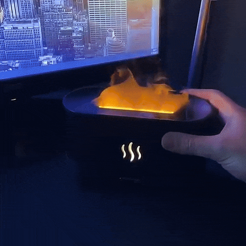 Aroma Diffuser Ultrasonic Cool Mist Maker with LED Flame Effect2